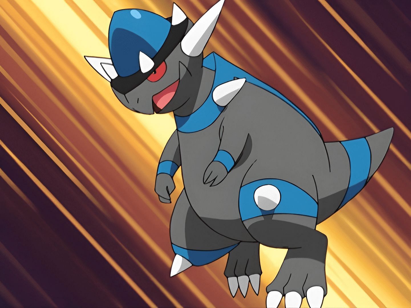 Rampardos in the anime (Image via The Pokemon Company)
